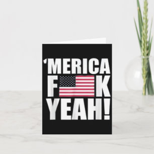 Amerika F Yeah Fourth 4th Juli Karte