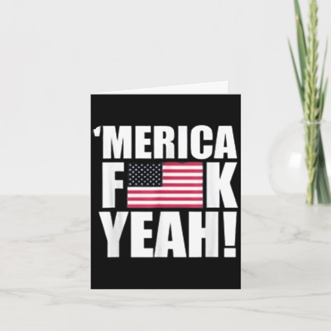 Amerika f yeah vierter 4. Juli  Karte (Vorderseite)
