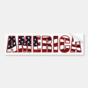 Amerika farbenfroh und patriotisch autoaufkleber