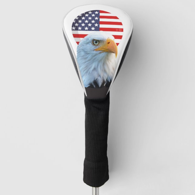 AMERIKA FLAG BALD EAGFL GOLF HEADCOVER (Vorderseite)
