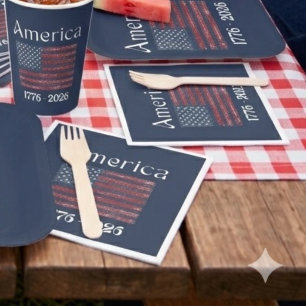 Amerika-Flagge 1776 bis 2026 USA 250. Jubiläum Serviette