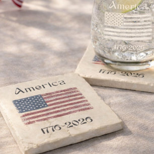 Amerika-Flagge 1776 bis 2026 USA 250. Jubiläum Steinuntersetzer