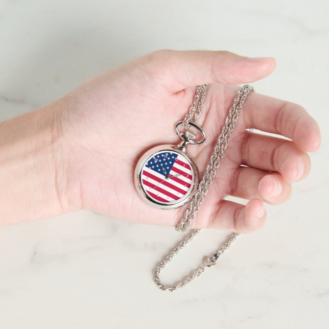 Amerika-Flagge Armbanduhr (Hand)