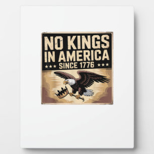 Amerika-Flagge Dekor Keine Könige in Amerika seit Fotoplatte