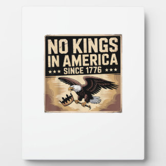 Amerika-Flagge Dekor Keine Könige in Amerika seit  Fotoplatte