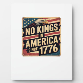Amerika-Flagge Dekor Keine Könige In Amerika Seit  Fotoplatte