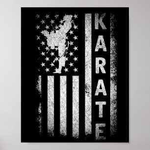 Amerika Flagge Japan Martial Arts Ninja Geschenk K Poster