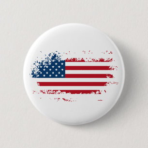 Amerika-Flagge-Knopf Button