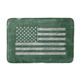 Amerika-Flagge Kreidetafel Kunst (Zeichnung Nr. 3) Badematte