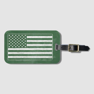Amerika-Flagge Kreidetafel Kunst (Zeichnung Nr. 4) Gepäckanhänger