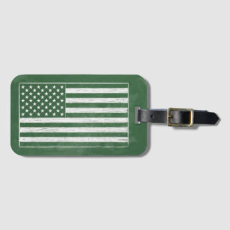 Amerika-Flagge Kreidetafel Kunst (Zeichnung Nr. 4) Gepäckanhänger