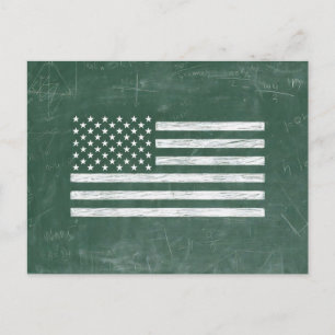 Amerika-Flagge Tafelbild Kunst (Zeichnung Nr. 1) Postkarte