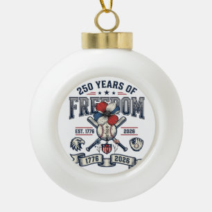 Amerika Floral Patriotisches Vintage Vektor Design Keramik Kugel-Ornament