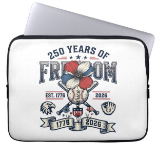 Amerika Floral Patriotisches Vintage Vektor Design Laptopschutzhülle