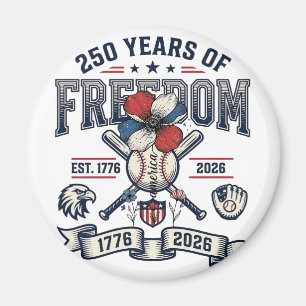 Amerika Floral Patriotisches Vintage Vektor Design Magnet