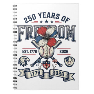 Amerika Floral Patriotisches Vintage Vektor Design Notizblock