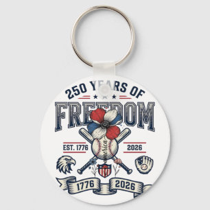 Amerika Floral Patriotisches Vintage Vektor Design Schlüsselanhänger