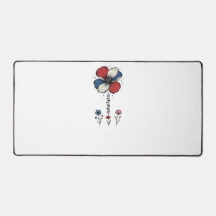 Amerika Floral Patriotisches Vintage Vektor Design Schreibtischunterlage