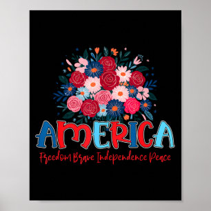 Amerika Freiheit mutig Unabhängigkeit Poster