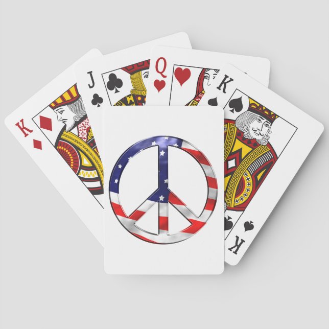 Amerika Friedenszeichen Spielkarten (Rückseite)