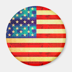 Amerika Geld Flagge Magnet