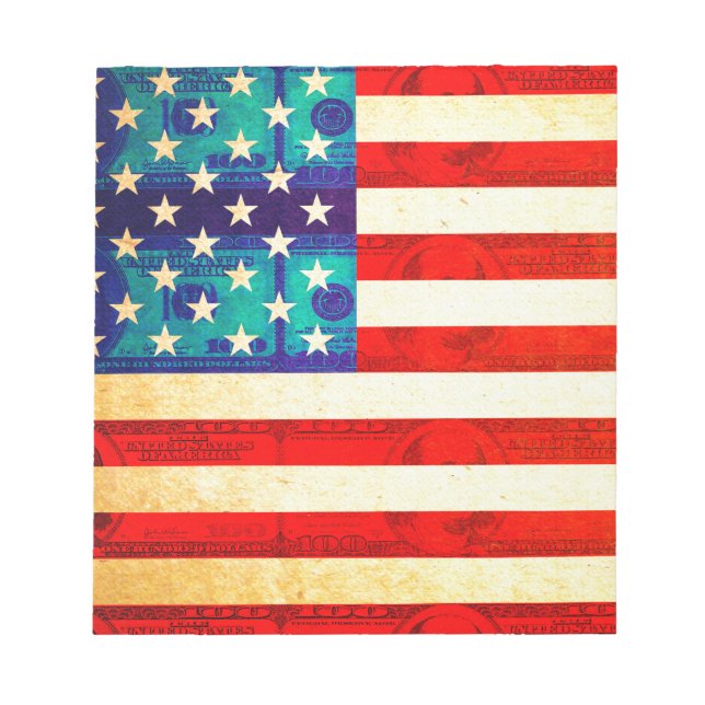 Amerika Geld Flagge Notizblock (Vorderseite)