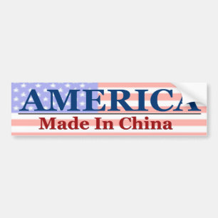 Amerika - gemacht in der China Autoaufkleber