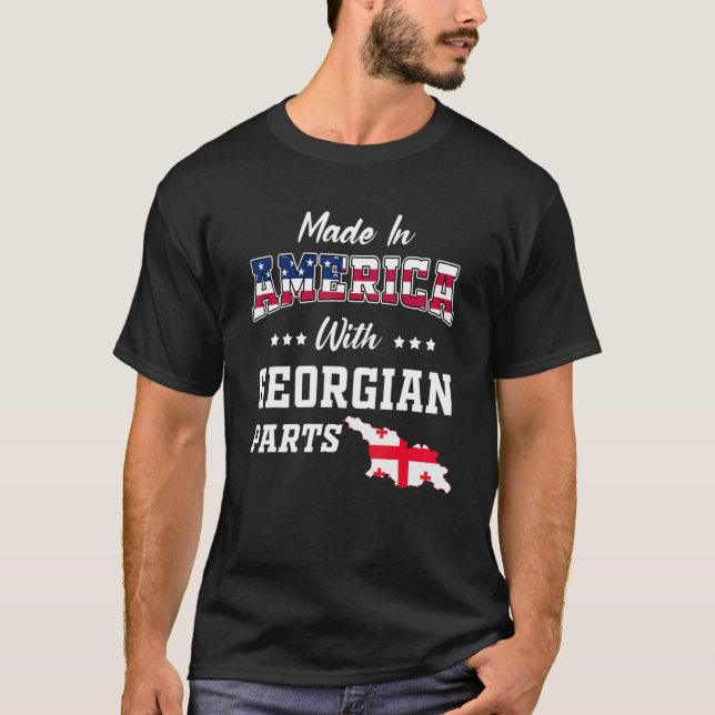 Amerika Georgien Teile Georgia Karte USA Flaggen A T-Shirt (Vorderseite)