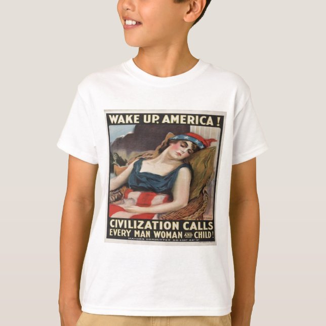 AMERIKA GEWECKT T-Shirt (Vorderseite)