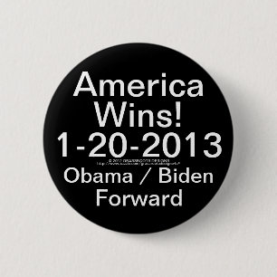 Amerika-Gewinne! Obama 1-20-2013/Biden vorwärts Button