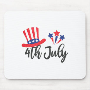 Amerika glücklich 4. Juli Unabhängigkeitstag Männe Mousepad