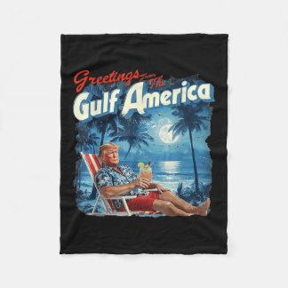 Amerika Golf Trump 2024 Retro Beach USA Fleecedecke