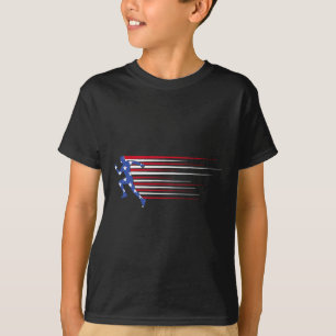 ‚Amerika Gorilla-Flagge Sungles Lustig Patriotisch T-Shirt