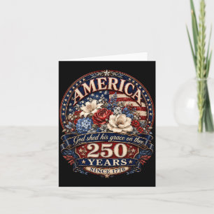 Amerika Gott gab dir seine Gnade vor 250 Jahren Karte