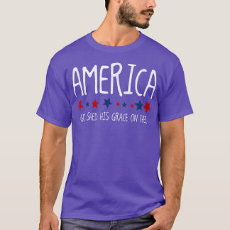Amerika, Gott hat seine Gnade am T-Shirt 4. Juli g