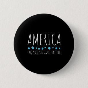 Amerika, Gott hat seine Gnade auf das sonnige Chri Button