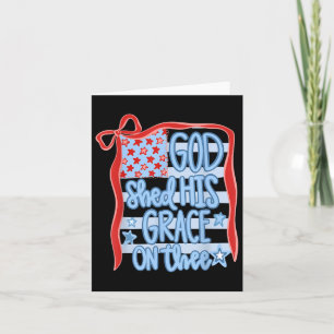 Amerika Gott schob seine Gnade am T-Shirt 4. Juli Karte