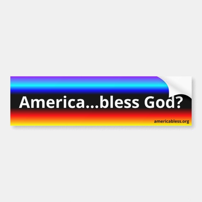 Amerika...Gott segne? (w/americabless.org) Autoaufkleber (Vorne)