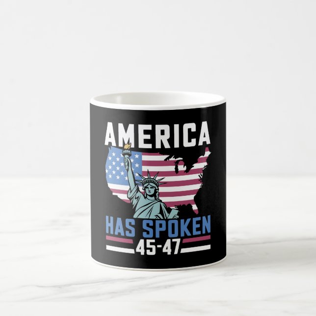 Amerika hat 45 47 Trump Präsident Vintag gesproche Kaffeetasse (Mittel)