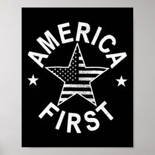 Amerika hat als Erstes die US-Flagge patriotisch 4 Poster