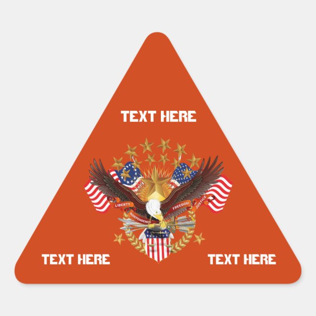 Amerika hat nicht das Dreieck vergessen, nur siehe Dreieckiger Aufkleber (Vorderseite)