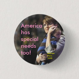 Amerika hat speziellen Bedarf auch:  McCain/Palin Button