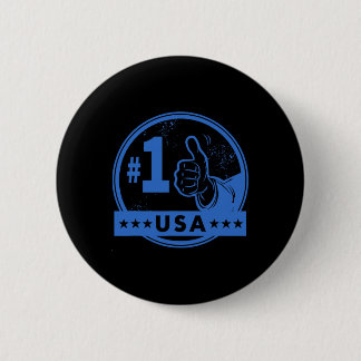 Amerika Ich Bin Nummer Eins USA Grafik Daumen Hoch Button