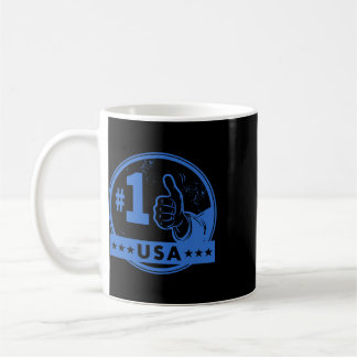 Amerika Ich bin Nummer Eins USA Grafik Daumen Hoch Kaffeetasse