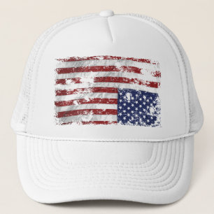 Amerika in Not - Aufwärtsflagge Truckerkappe