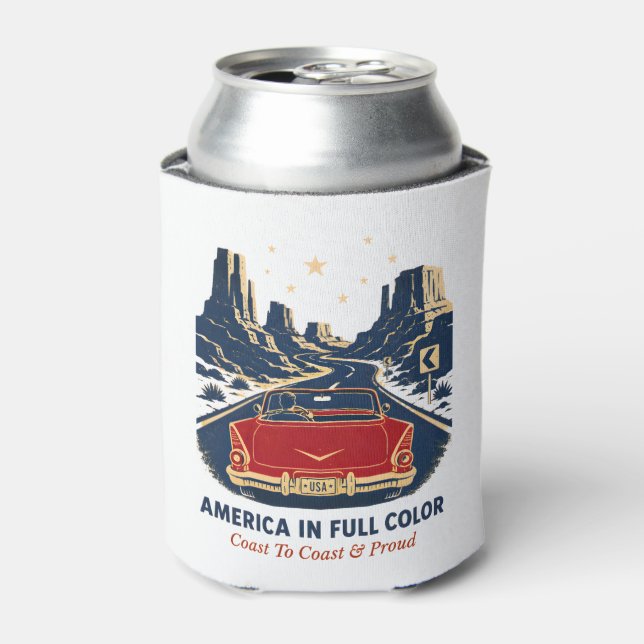 Amerika in voller Farbe Can Cooler Dosenkühler (Kanne Vorderseite)