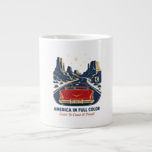 Amerika in voller Farbe Kaffeetasse Jumbo-Tasse