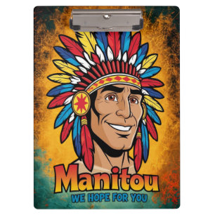 Amerika-Indianer-Leuchtfeuer Farben. Klemmbrett