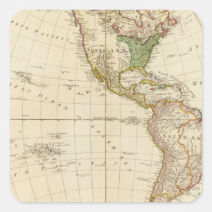 Amerika - indische Stamm-Regelungen Quadratischer Aufkleber