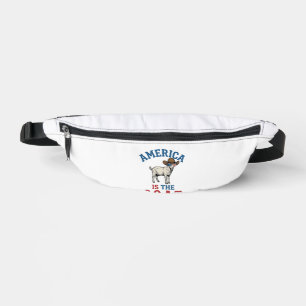 Amerika ist das G.O.A.T patriotisches Ziegen Cowbo Bauchtasche